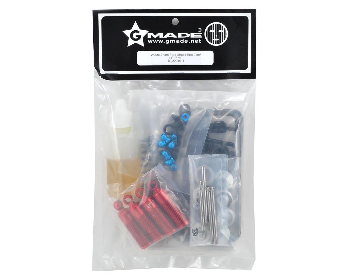 Gmade 94mm Zero Shock Set (Red) (4) 2 Gmade 94mm Zero Shock Set (Red) (4) - Image 2