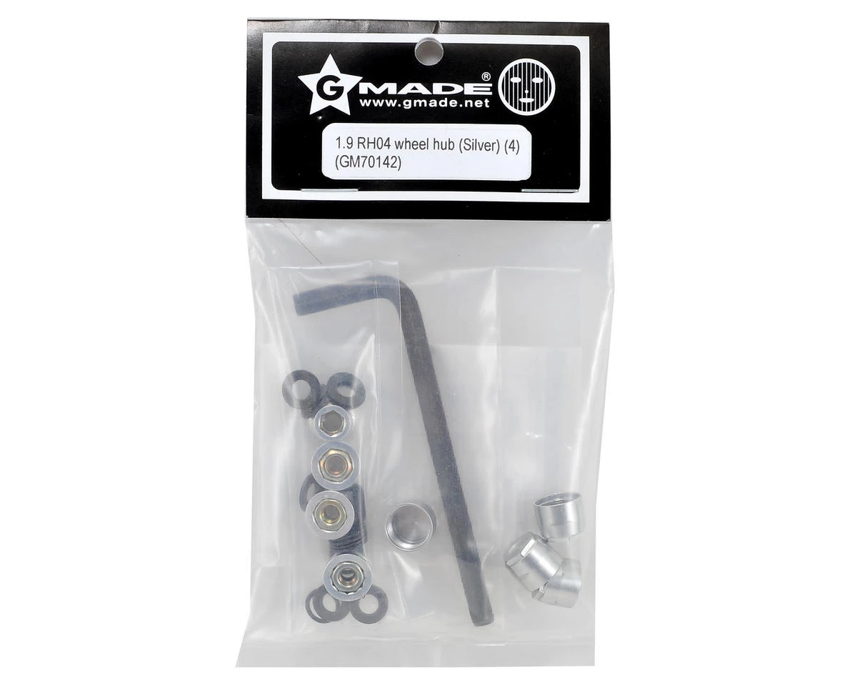 Gmade 1.9 RH04 Wheel Hub Set (Silver) (4) 2 Gmade 1.9 RH04 Wheel Hub Set (Silver) (4) - Image 2