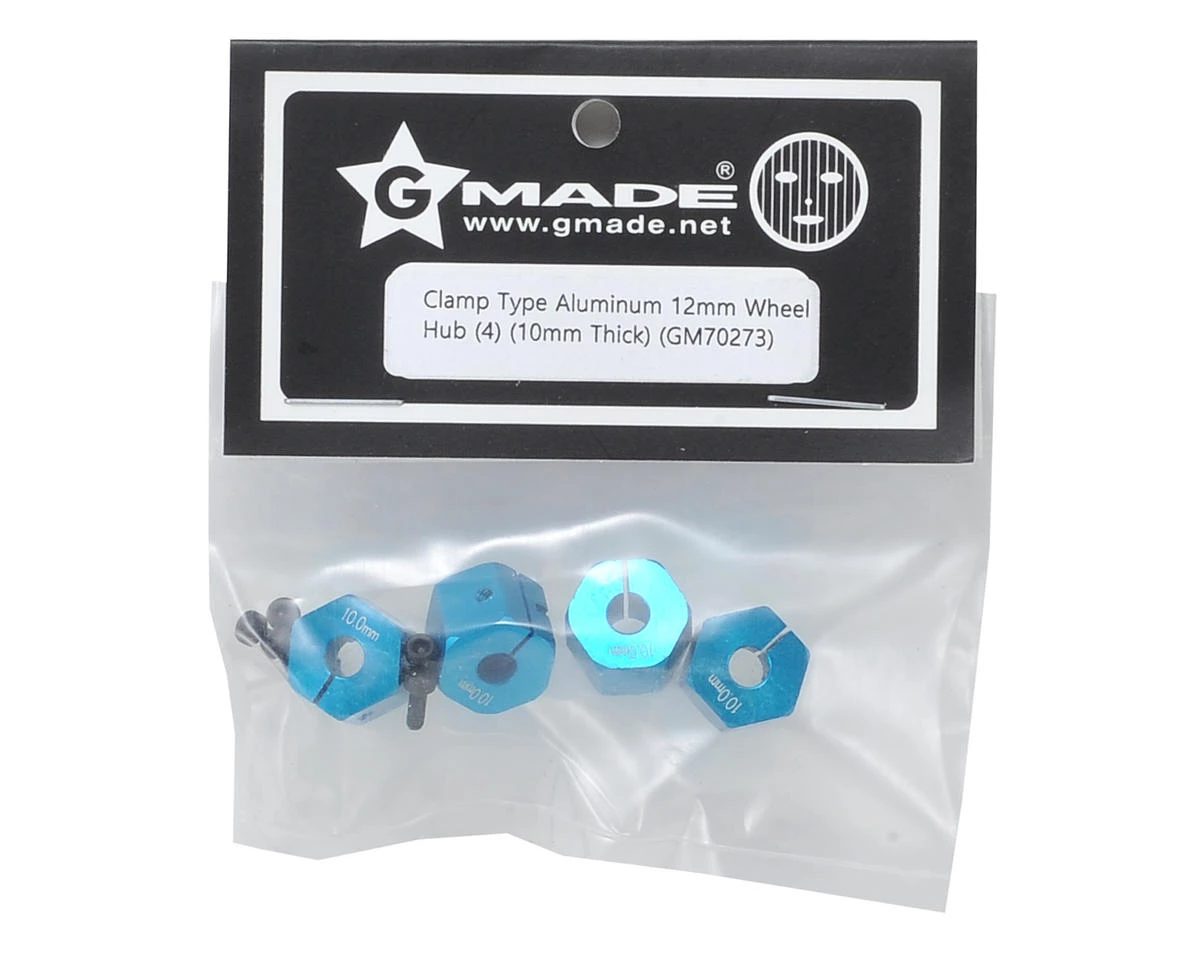 Gmade 12mm Aluminum Clamping Wheel Hub Hex (Blue) (4) (10mm Thick) 2 Gmade 12mm Aluminum Clamping Wheel Hub Hex (Blue) (4) (10mm Thick) - Image 2