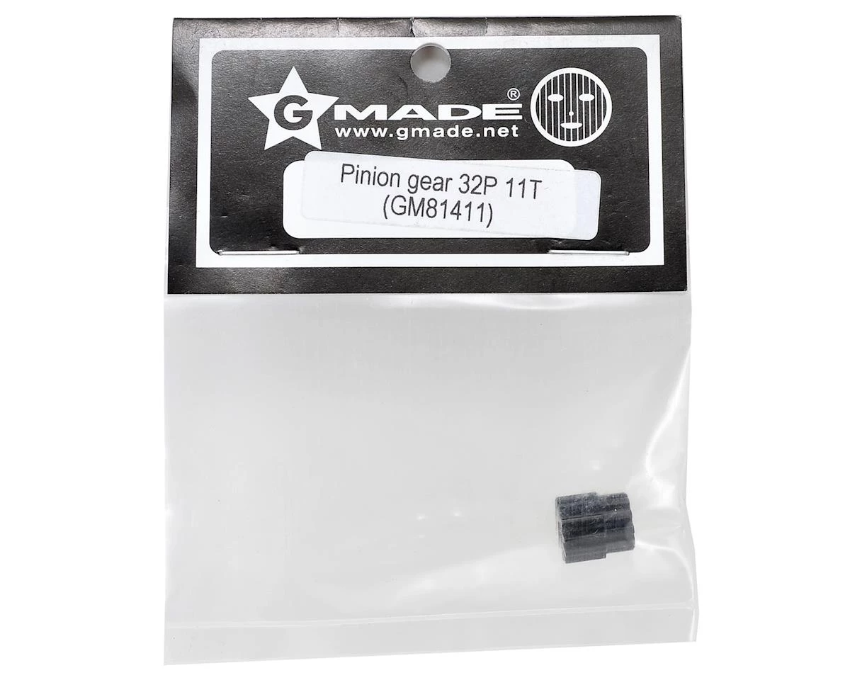 Gmade 3mm Bore 32P Hardened Steel Pinion Gear (11T) 2 Gmade 3mm Bore 32P Hardened Steel Pinion Gear (11T) - Image 2