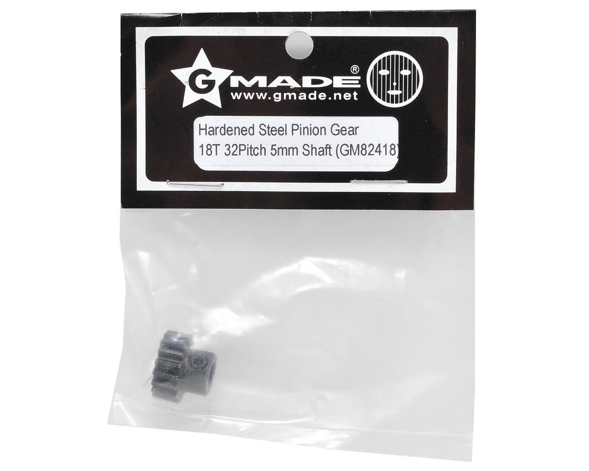 Gmade 32P Hardened Steel Pinion Gear w/5mm Bore (18T) 2 Gmade 32P Hardened Steel Pinion Gear w/5mm Bore (18T) - Image 2